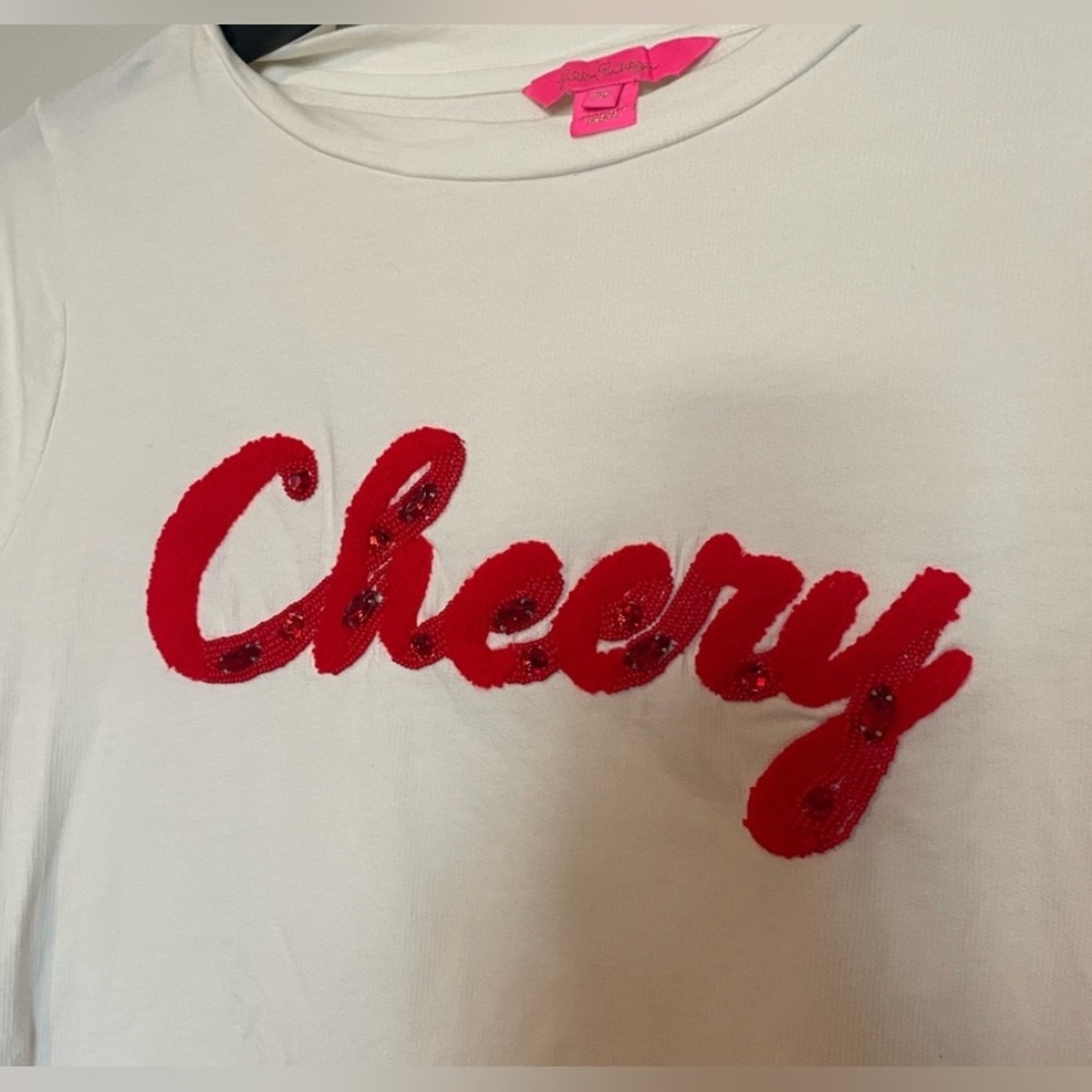 Lilly Pulitzer CHEERY Sweatshirt Size M - Picture 6 of 7